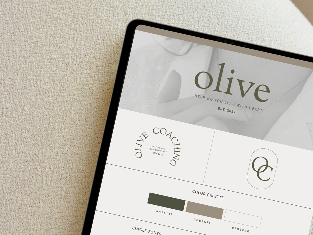 Olive Brand Kit - Earthy, elegant & editorial branding