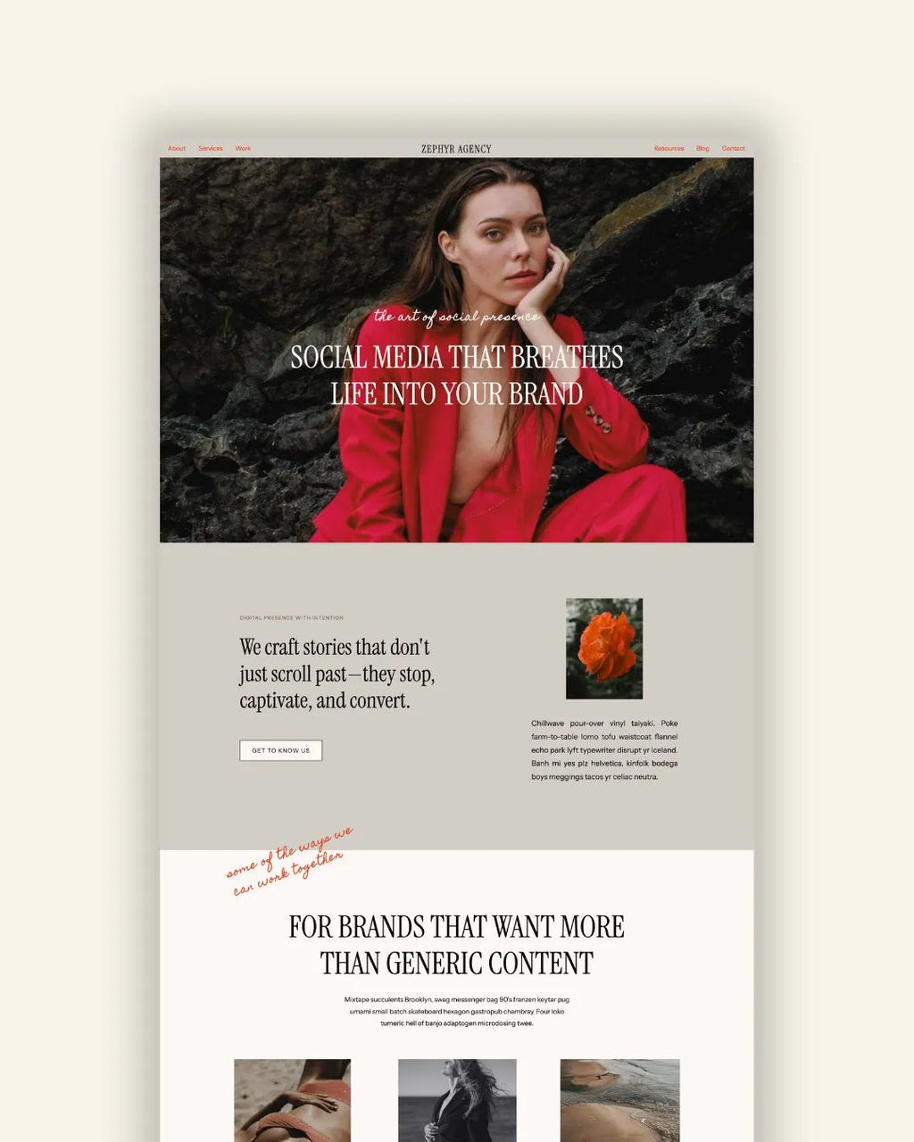 Zephyr Agency - Showit Website Template